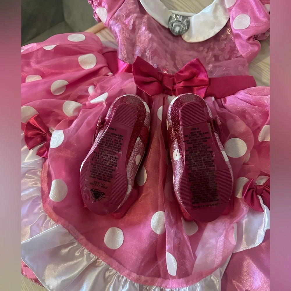 Disney Pink Fabric with White Dots
